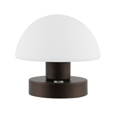 Zoe 5.75" Bohemian Farmhouse Iron Rechargeable Integrated LED Table Lamp - JONATHAN Y